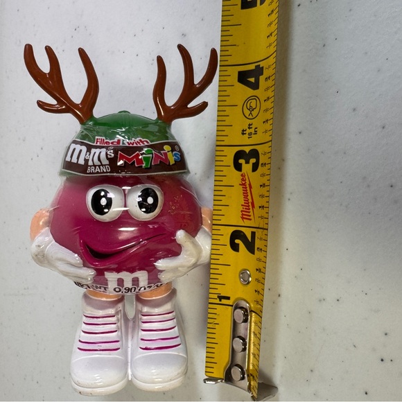 Vintage 1997 M&M's Minis Candy Dispenser Reindeer Antlers Red Holiday Character - Picture 10 of 12